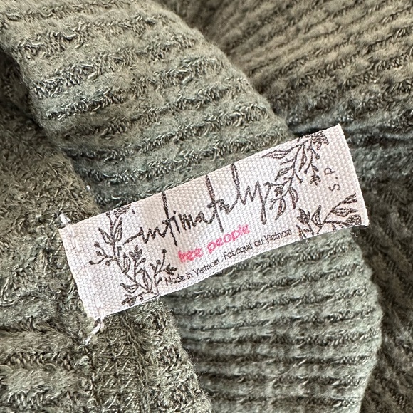 Free People Turtleneck Knit Bodysuit Army Green - Picture 8 of 8